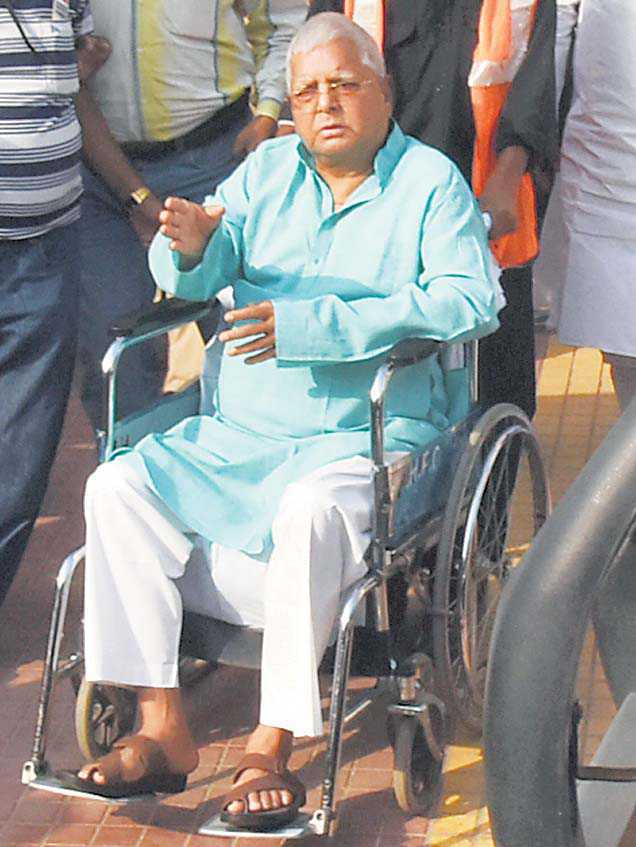 lalu came to patna on bail