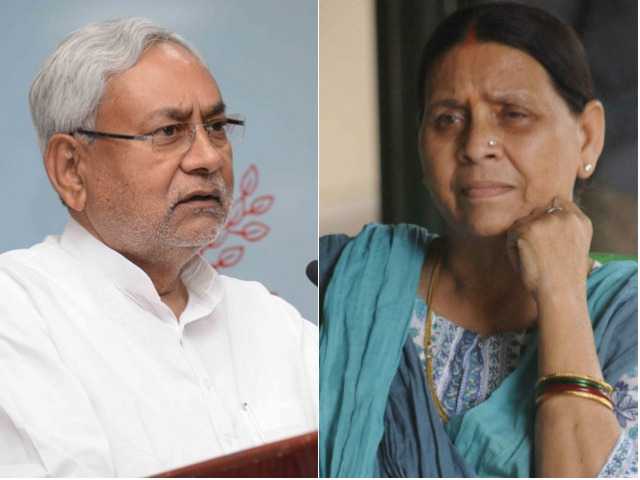 nitish kumar and rabri devi शपथ समारोह